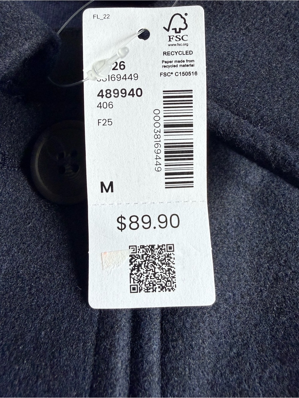Reitmans Navy Button-Front Jacket - Picture 2 of 6